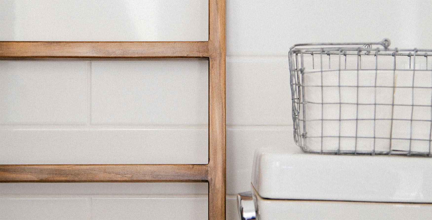 Mahogany tinged wood in a bathroom for a spa feel