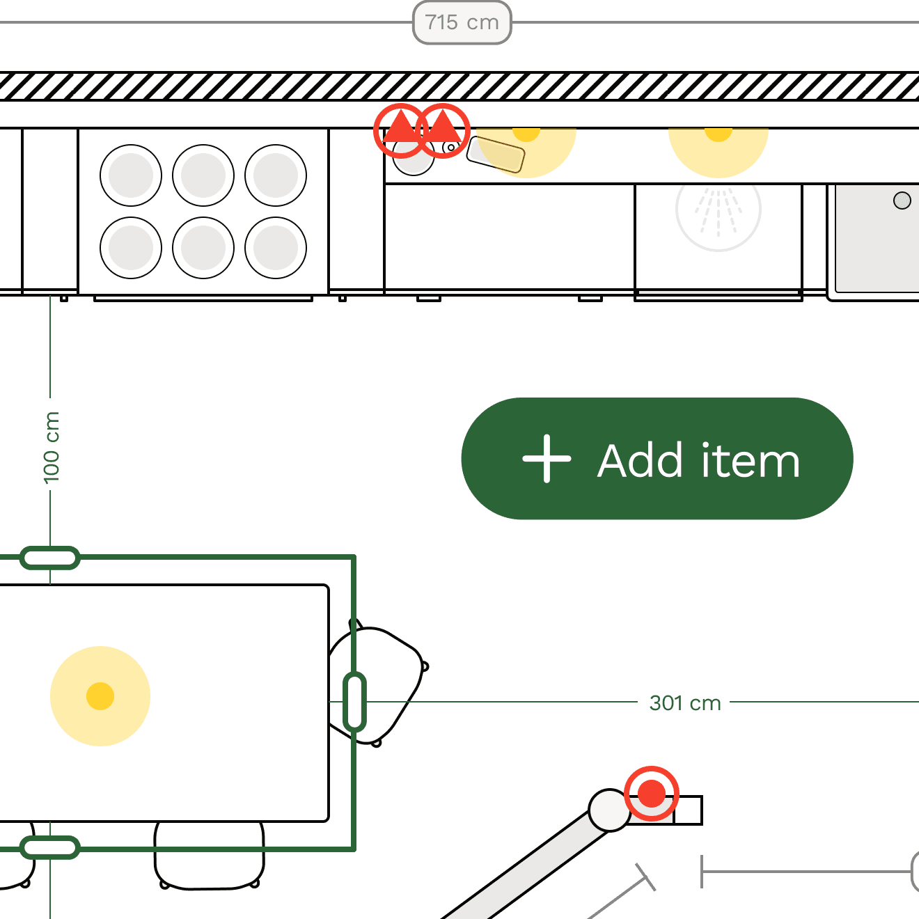 Kitchen floor planner room layout design and planning