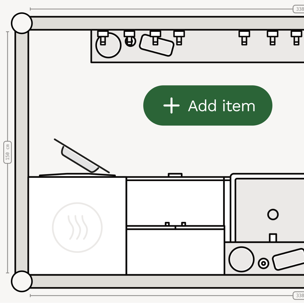 Utility room floor planner, room layout design and planning