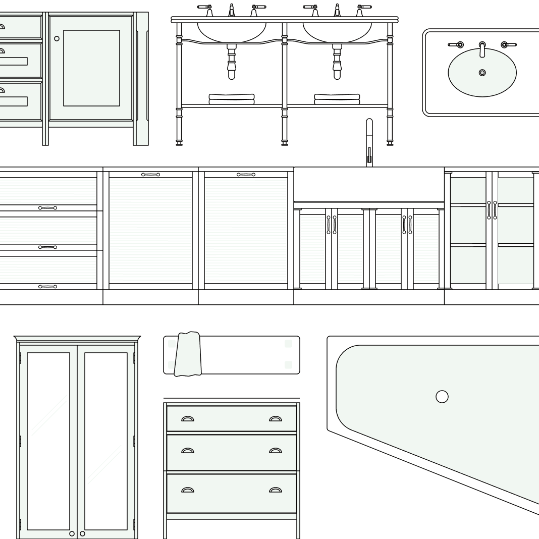 Example custom items, product ranges and features created for plans in Reno