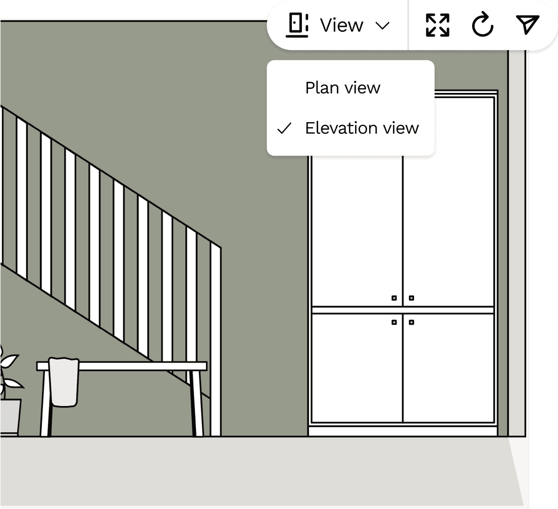 Entrance Hall wall elevation views to visualise your design and layout 