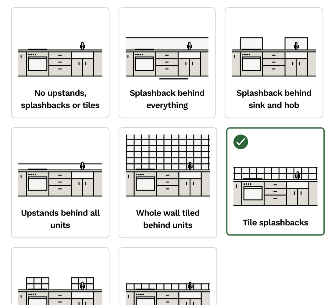 Step by step questions with expert guidance to help specify your kitchen requirements