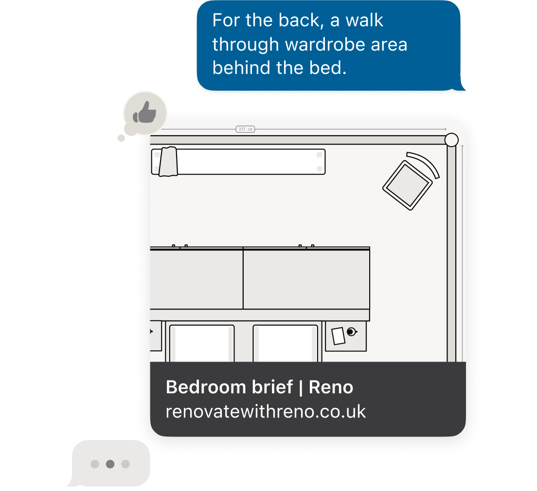 Print a copy or share a link to your beedroom renovation plan