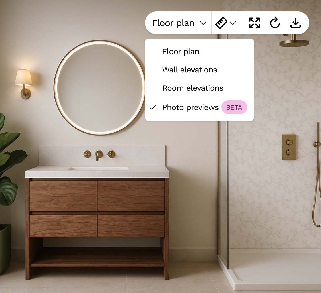 An example photo preview of a renovation plan made on Reno